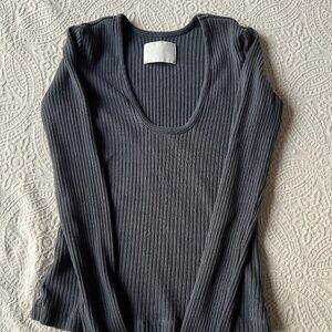 Citizens of Humanity Ribbed Scoop Neck Top